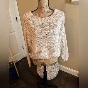 Lizard Thicket, Multi Colored Cream Sweater, Size Small
